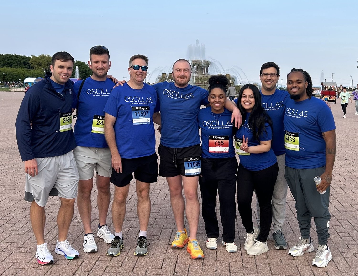 The Oscillas team after the company 5K